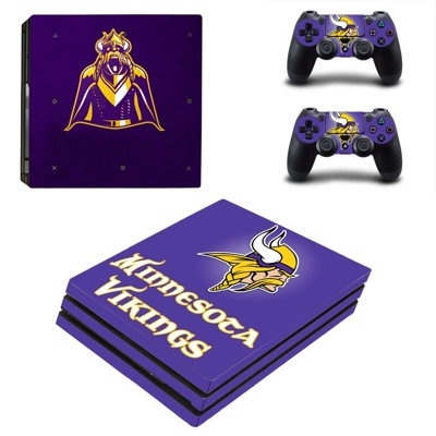 Minnesota Vikings decal skin for PS4 Pro Console and 2 Controllers