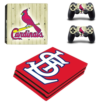 St Louis Cardinals decal skin for PS4 Pro Console and 2 Co..