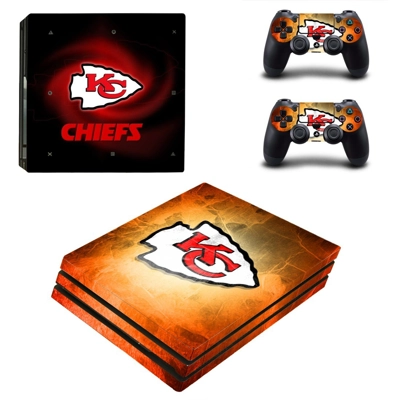 Kansas City Chiefs decal skin for PS4 Pro Console and 2 Co..