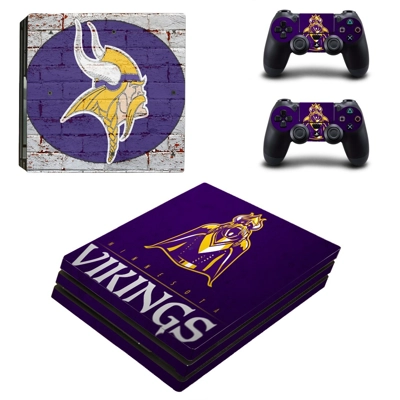 Minnesota Vikings decal skin for PS4 Pro Console and 2 Controllers
