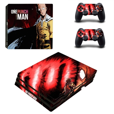 One Punch Man decal skin for PS4 Pro Console and 2 Controllers