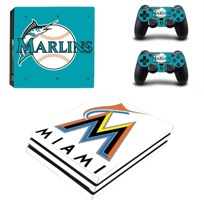 Miami Dolphins decal skin for PS4 Pro Console and 2 Controllers