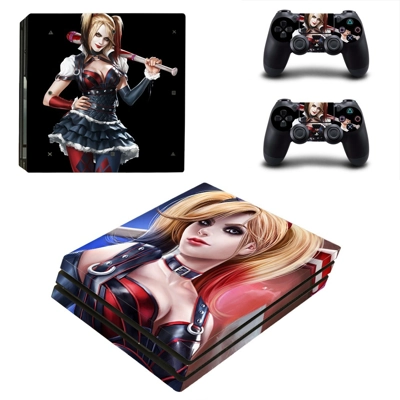 Harley Quinn decal skin for PS4 Pro Console and 2 Controll..