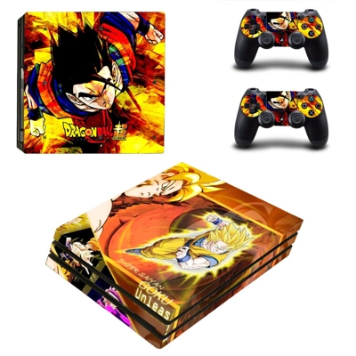Dragon Ball super decal skin for PS4 Pro Console and 2 Controllers