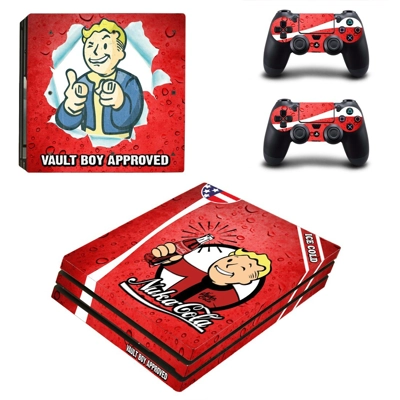 Fallout vault boy decal skin for PS4 Pro Console and 2 Controllers