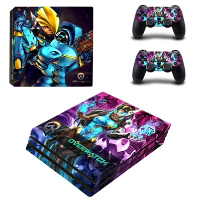 Overwatch decal skin for PS4 Pro Console and 2 Controllers