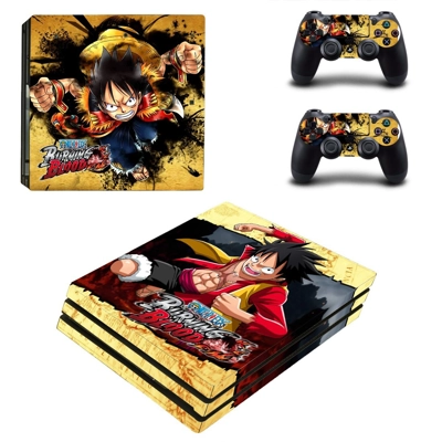 Onepiece Burning Blood decal skin for PS4 Pro Console and 2 Controllers