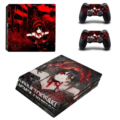 Kurumi Tokisaki decal skin for PS4 Pro Console and 2 Controllers