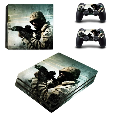 Call of Duty 4 Modern Warfare decal skin for PS4 Pro Console and 2 Controllers