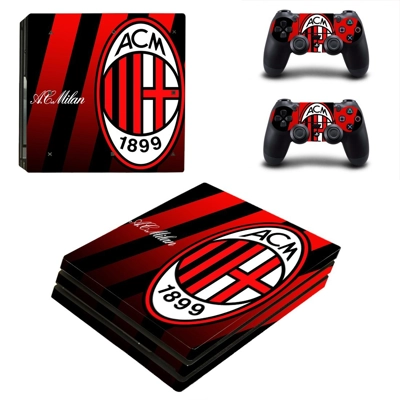 AC Milan decal skin for PS4 Pro Console and 2 Controllers