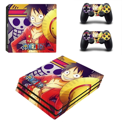 Onepiece decal skin for PS4 Pro Console and 2 Controllers
