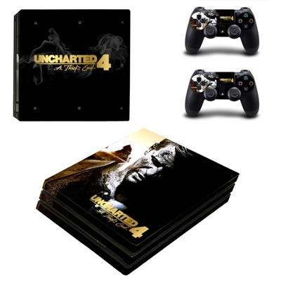 Uncharted 4 a thief's end decal skin for PS4 Pro Console and 2 Controllers
