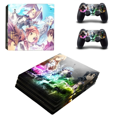Anime decal skin for PS4 Pro Console and 2 Controllers