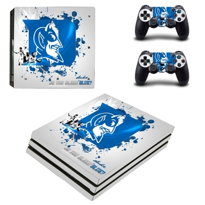Blue Duke decal skin for PS4 Pro Console and 2 Controllers