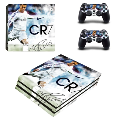 Cristiano Ronaldo decal skin for PS4 Pro Console and 2 Controllers