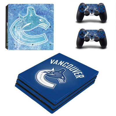 Vancouver Canucks decal skin for PS4 Pro Console and 2 Controllers