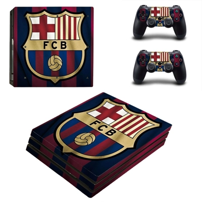 FC Barcelona decal skin for PS4 Pro Console and 2 Controll..