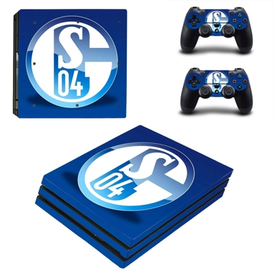 FC Schalke 04 decal skin for PS4 Pro Console and 2 Controllers