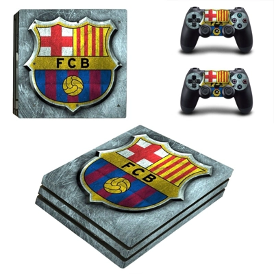 FC Barcelona decal skin for PS4 Pro Console and 2 Controllers