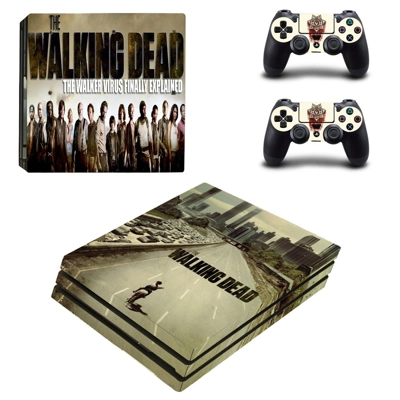 Walking Dead decal skin for PS4 Pro Console and 2 Controllers