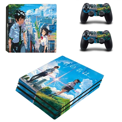 Your Name decal skin for PS4 Pro Console and 2 Controllers Your Name decal skin for PS4 Pro Console and 2 Controllers