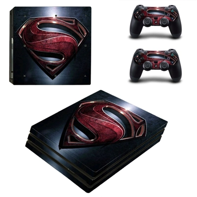Superman decal skin for PS4 Pro Console and 2 Controllers Superman decal skin for PS4 Pro Console and 2 Controllers