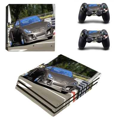Racing Car decal skin for PS4 Pro Console and 2 Controllers Racing Car decal skin for PS4 Pro Console and 2 Controllers