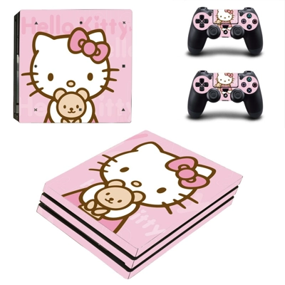 Hello Kitty decal skin for PS4 Pro Console and 2 Controllers
