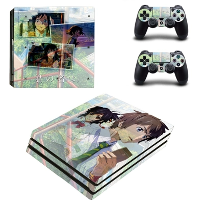 Anime decal skin for PS4 Pro Console and 2 Controllers