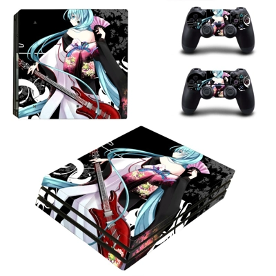 Anime decal skin for PS4 Pro Console and 2 Controllers