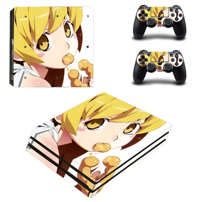 Anime decal skin for PS4 Pro Console and 2 Controllers