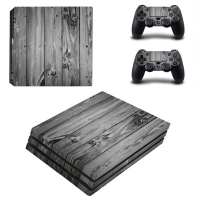 Wooden Board decal skin for PS4 Pro Console and 2 Controllers