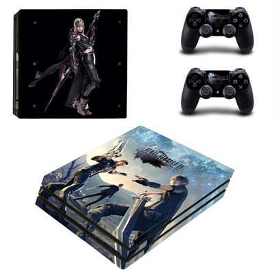 Final Fantasy XV decal skin for PS4 Pro Console and 2 Controllers