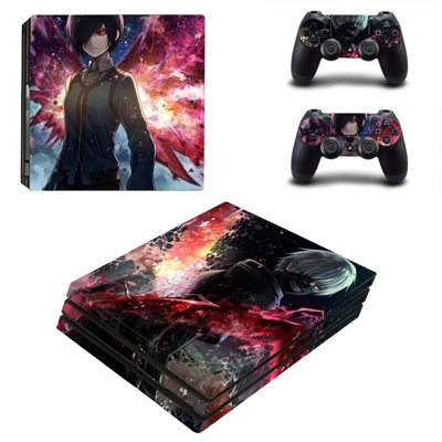 Tokyo Ghoul decal skin for PS4 Pro Console and 2 Controllers Tokyo Ghoul decal skin for PS4 Pro Console and 2 Controllers