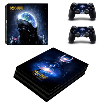Mass effect decal skin for PS4 Pro Console and 2 Controllers