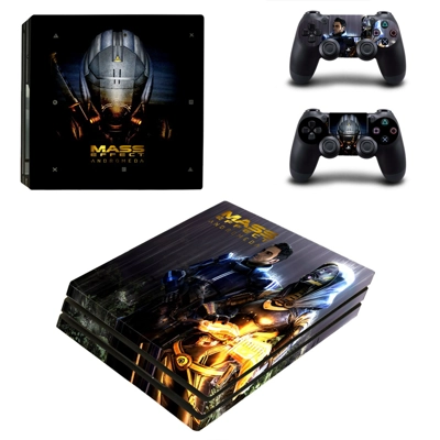 Mass effect decal skin for PS4 Pro Console and 2 Controllers