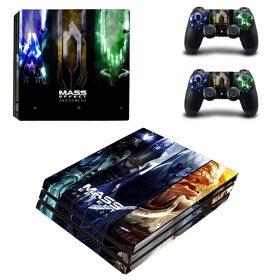 Mass effect decal skin for PS4 Pro Console and 2 Controllers