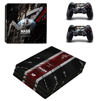 Mass effect decal skin for PS4 Pro Console and 2 Controllers