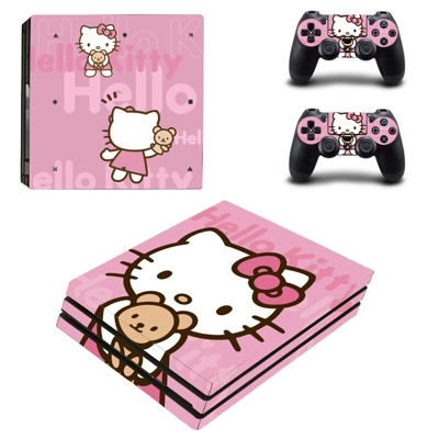 Hello Kitty decal skin for PS4 Pro Console and 2 Controllers