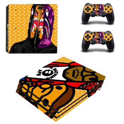 Bape Wallpaper decal skin for PS4 Pro Console and 2 Controllers