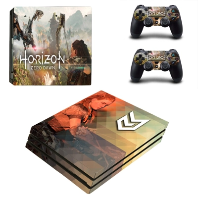 Horizon Zero Dawn decal skin for PS4 Pro Console and 2 Controllers