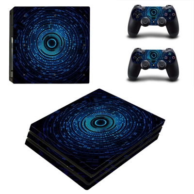 Tech Wallpaper decal skin for PS4 Pro Console and 2 Controllers