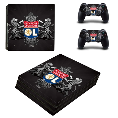 Olympique Lyonnais decal skin for PS4 Pro Console and 2 Controllers