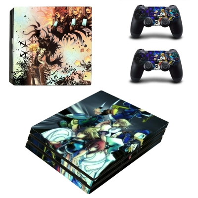 Kindom hearts decal skin for PS4 Pro Console and 2 Controllers
