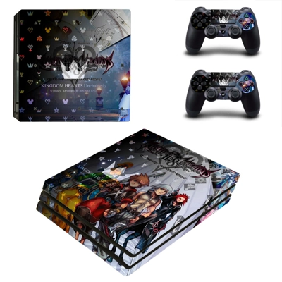 Kindom hearts decal skin for PS4 Pro Console and 2 Controllers