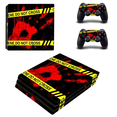 Crime Scene decal skin for PS4 Pro Console and 2 Controllers