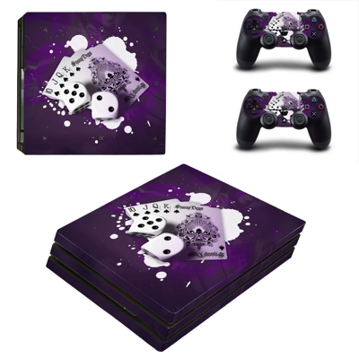Ludo Poker decal skin for PS4 Pro Console and 2 Controllers