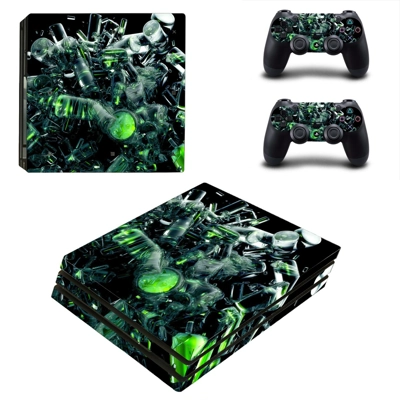Glass bottle decal skin for PS4 Pro Console and 2 Controllers