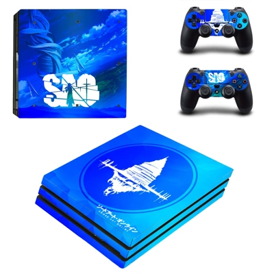 Sword art online decal skin for PS4 Pro Console and 2 Controllers
