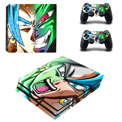 Dragon ball super decal skin for PS4 Pro Console and 2 Controllers